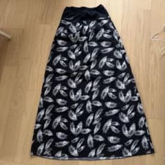 【試着のみ】モアナルー MOANALU ワンピース　パームリーフ 黒 フラのサムネイル