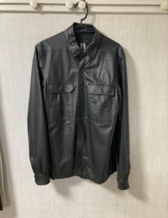 Rick Owens リックオウエンスレザーアウターシャツ48のサムネイル