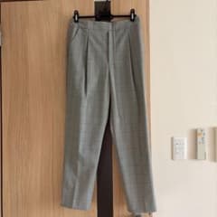 THE SHOP TK グレー チェック柄 テーパードパンツ レディースのサムネイル