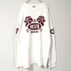 NESTA BRAND Long-Sleeve T-Shirt, White/Burgundy Top