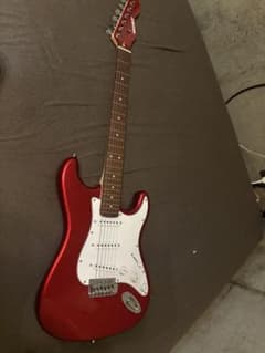 SELDER エレキギター レッド SELDER エレキギター レッド ソフトケース カポ付き - メルカリ