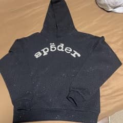 sp5der ブラック ラインストーン パーカーのサムネイル