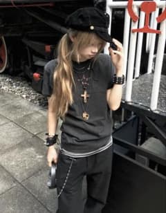 archive Opium グランジ ウォッシュ 半袖Tシャツ Y2K 星のサムネイル