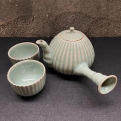 韓国 人間文化財 柳海剛 海剛 高麗 青磁 茶道具 茶器 骨董 急須 湯呑 美品 韓国 人間文化財 柳海剛 海剛 高麗 青磁 茶道具 茶器 骨董 急須 湯呑