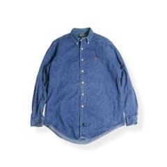 90s USA製 ポロカントリー デニムシャツ M RRL ラルフローレン