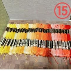⑮刺繍糸 25番 黄~オレンジ25色まとめ売り - メルカリ