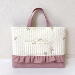 レッスンバッグ ヌビ　リボン刺繍