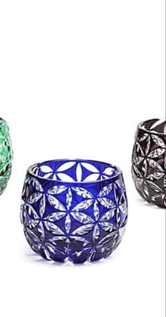 【新品】「華硝」江戸切子　お豚口のサムネイル