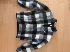 NIKE フリースボアジャケット Mサイズ グレー系チェックのサムネイル