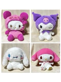 サンリオ ハローキティ・クロミ・シナモロール・マイメロディぬいぐるみ4点セット