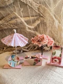 ハンドメイド　ミニチュア　お花見セットのサムネイル