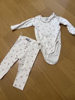 H&M ベビー 長袖ボディスーツセットアップ　9m 70サイズのサムネイル