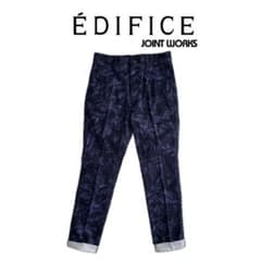 EDIFICE JOINT WORKS ボタニカル柄 ストレッチスラックスパンツ - 5