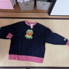 カーミット刺繍トレーナー M ネイビー/ピンクのサムネイル