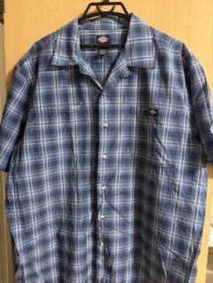 【8月29日まで】Dickies チェック 半袖ワークシャツ XLのサムネイル