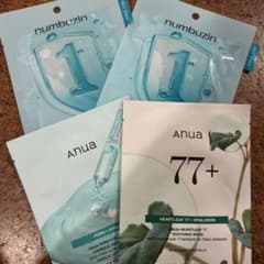 numbuzin 1 & anua 77+ フェイスマスクセット アヌアPDRN