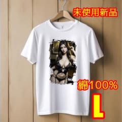 セクシーガール グラフィックTシャツ 06 Lサイズ 白のサムネイル