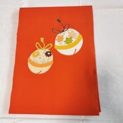 志ま亀 鬼しぼちりめん 名古屋帯 朱色 鈴 美品 - メルカリ
