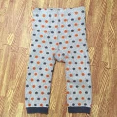 【美品】ドット柄＊厚手ニットレギンスのサムネイル
