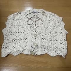 ZARA ♪クロシェ編み ニットベスト ♪ - メルカリ