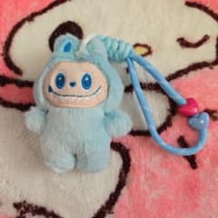 【ブルー】ラブブ ストラップ キーホルダーのサムネイル