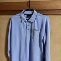 Kaepa メンズ 長袖 ポロシャツ L 水色 胸ポケット スポーツ 古着のサムネイル