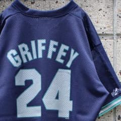 USA製 90s　シアトル マリナーズ グリフィーJr. 古着 プルゲームシャツ USA製 90s シアトル マリナーズ グリフィーJr. 古着 プルゲーム