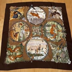 HERMES カレ Les Quatre Saisons スカーフ　85×85 HERMES カレ Les Quatre Saisons スカーフ 85×85 - メルカリ