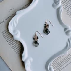 Thumbnail of デンドライト ピアス｜天然石 揺れるピアス 14kgf ハンドメイド 大人可愛い