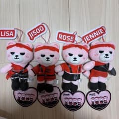 BLACKPINK ジス ハローキティぬいぐるみ キーホルダー 2点 オレンジ系