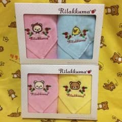リラックマ 刺繍入り ハンドタオル コリラックマ 4枚セットのサムネイル