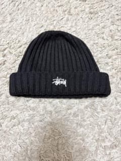 STUSSY ニット帽 ビーニー ブラックのサムネイル