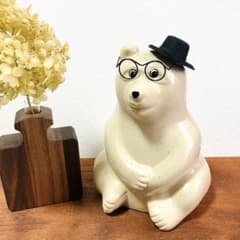しろくま貯金箱用ハット＆メガネ♡ブラックのサムネイル