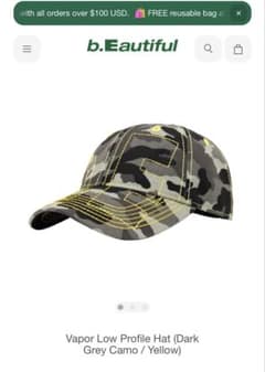 Vapor Low Profile Hat ダークグレー迷彩/イエローのサムネイル