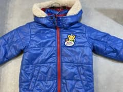 MIKI HOUSE ダウンコート 青・赤チェックのサムネイル