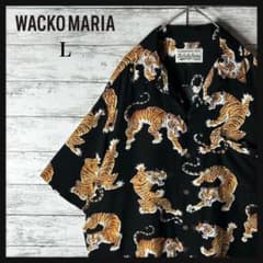 3703M【美品】ワコマリア☆ 虎/タイガー 半袖 アロハシャツ ブラック 3795M【美品】ワコマリア☆ 虎/タイガー 半袖 アロハシャツ ブラック