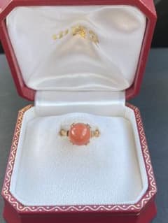珊瑚リング　　大人気商品　珍しいピンクサンゴのサムネイル