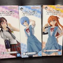 一番くじ エヴァンゲリオン フィギュア 3体セット アスカ レイ マリ　未開封！ 劇場版「エヴァンゲリオン」最新作を記念した一番くじが登場！ レイ