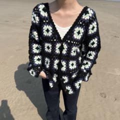 クロシェ編みカーディガン　zozotown完売商品のサムネイル