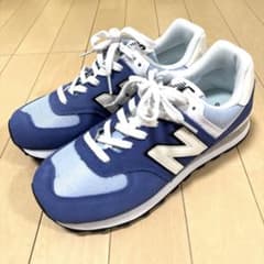 【新品】New Balance 574 ブルー系 スニーカー 25.5cmのサムネイル