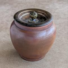 古美術】明治期 茶道具 備前焼 水指 龍文堂 骨董 - メルカリ