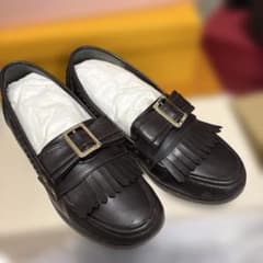 Amavel ダークブラウン フリンジ ローファーのサムネイル
