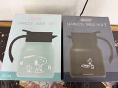 スヌーピー ステンレス　魔法瓶ポット 950ml　2色セット　テーブルポットのサムネイル