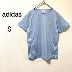 【アディダス】CLIMALITE Tシャツ 半袖 スポーツウェア ブルー S