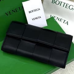 美品】RFID内蔵 BOTTEGA VENETA カセット 長財布 ブラック - メルカリ