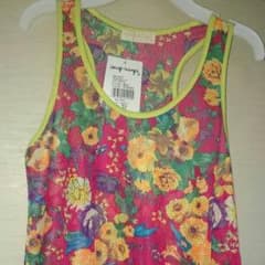 他のサイトで売り切れました！花柄メッシュタンクトップ  (売り切れました！)のサムネイル