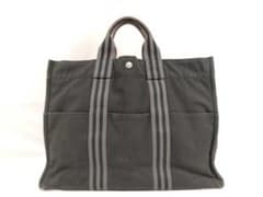 HERMES 헤르메스 푸르투 MM 블랙 토트 백