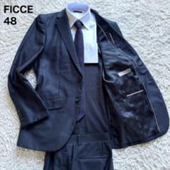 極美品 スーツセレクト 3ピース セットアップ ネイビー Y6 極美品 フィッチェ ビジネス スーツ セットアップ ネイビー Y6