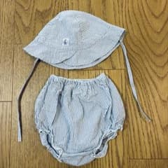 PETIT BATEAU ベビー　帽子 ブルマ セット 12/18m パンツのサムネイル