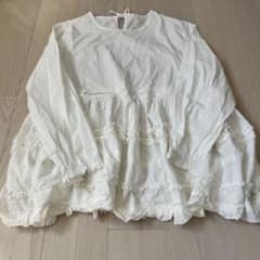 imakokoni ホワイト フリル ブラウス 長袖 XL 綿100%のサムネイル